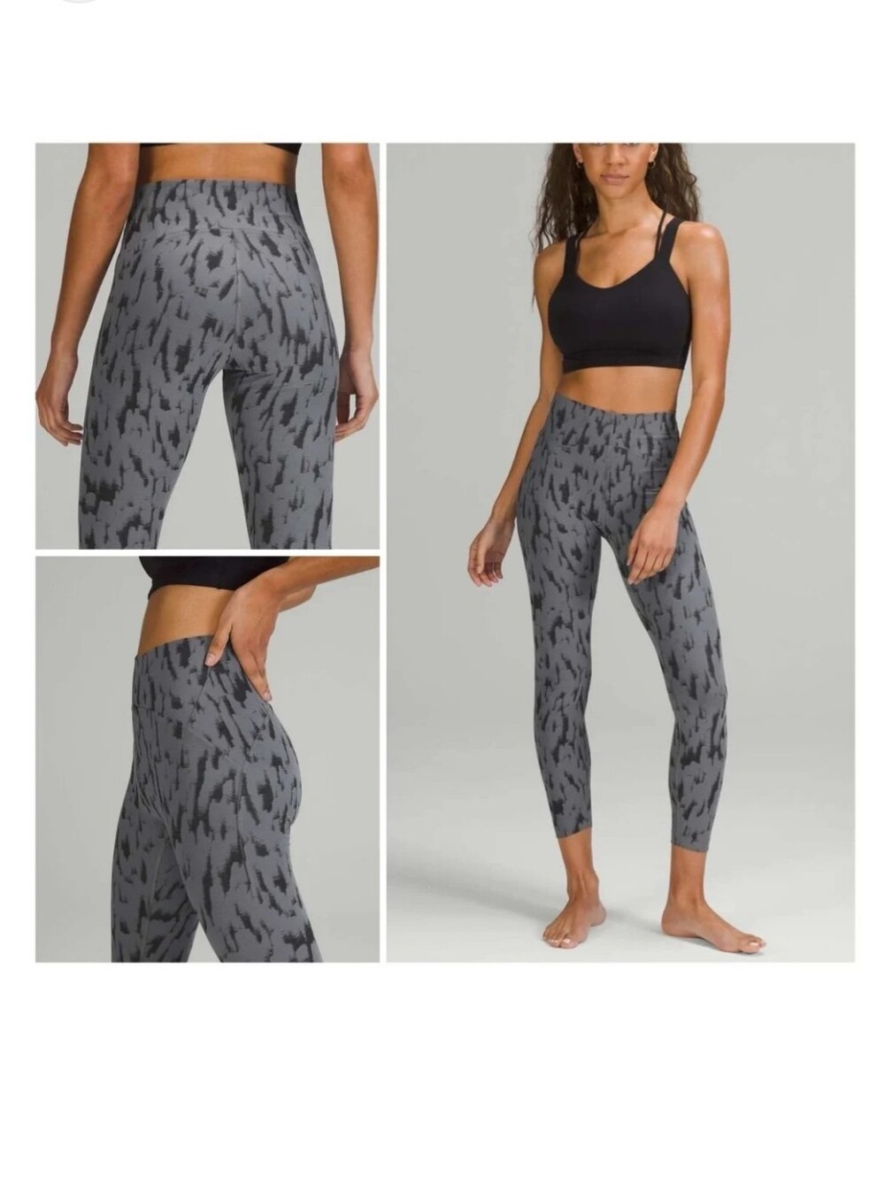 Lululemon InStill High-Rise Leggings ThreeD Camo Asphalt Athletic Gray Size 6 - Picture 2 of 6